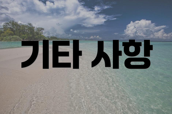 기타 사항
