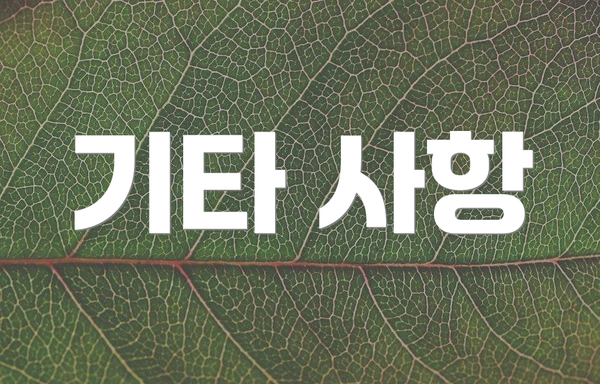 기타 사항