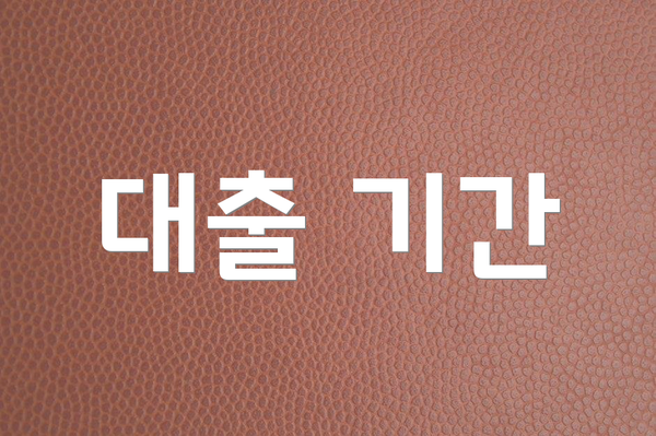 대출 기간