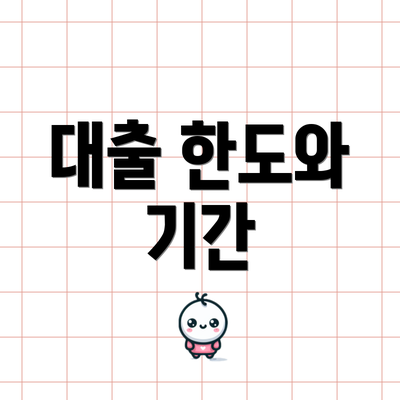대출 한도와 기간