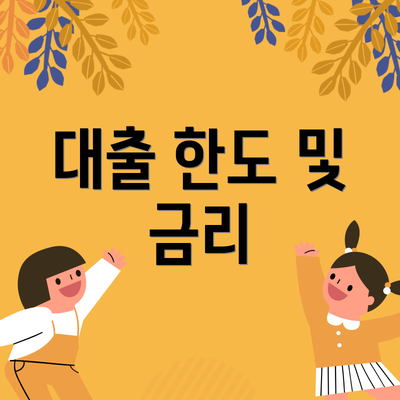 대출 한도 및 금리