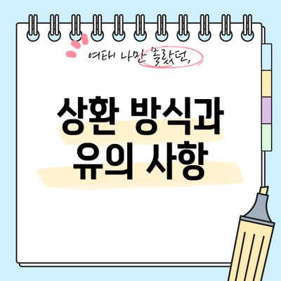 상환 방식과 유의 사항