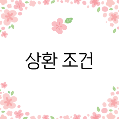 상환 조건