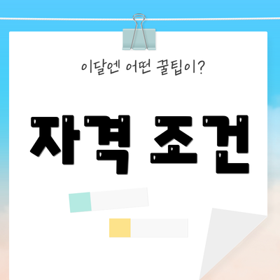 자격 조건