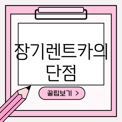 장기렌트카의 단점