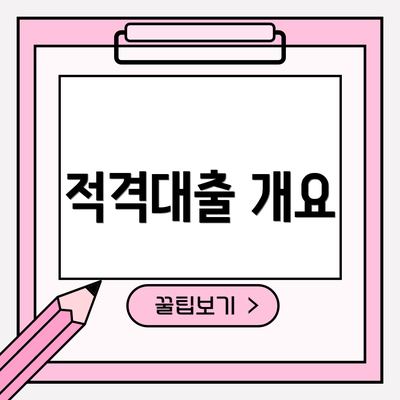 적격대출 개요