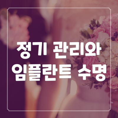 정기 관리와 임플란트 수명
