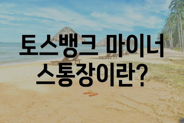토스뱅크 마이너스통장이란?