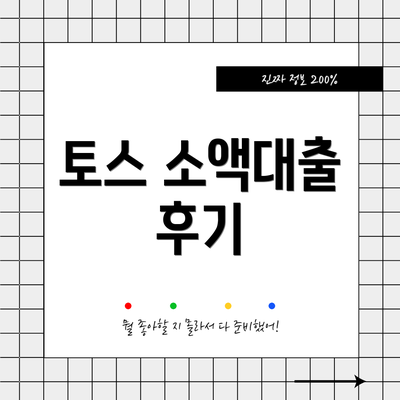 토스 소액대출 후기