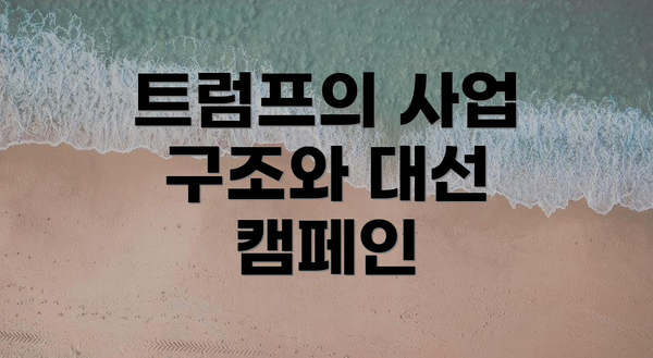 트럼프의 사업 구조와 대선 캠페인
