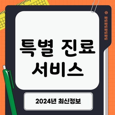 특별 진료 서비스