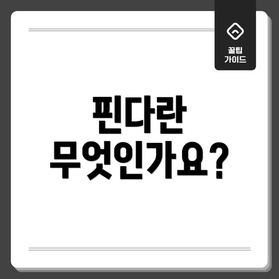 핀다란 무엇인가요?