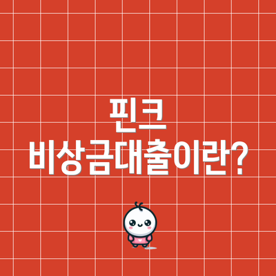 핀크 비상금대출이란?