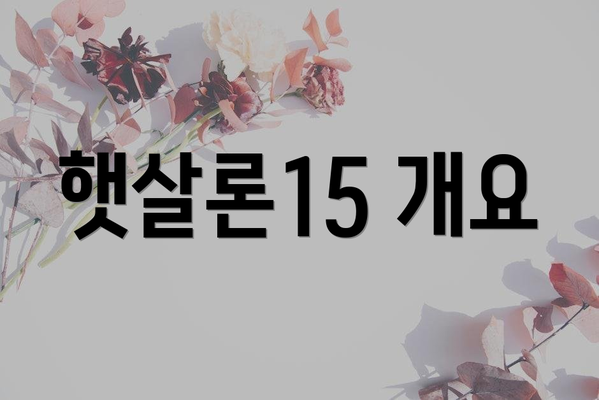 햇살론15 개요