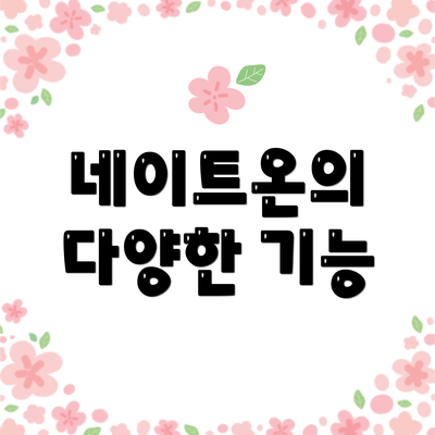 네이트온의 다양한 기능
