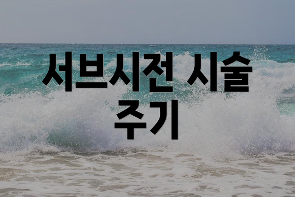 서브시전 시술 주기