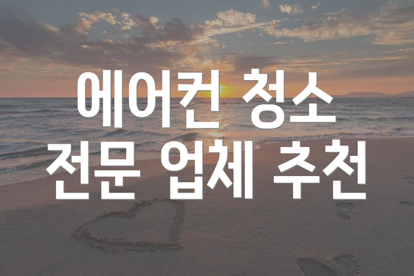 에어컨 청소 전문 업체 추천