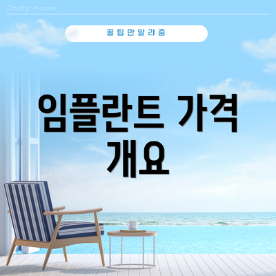 임플란트 가격 개요