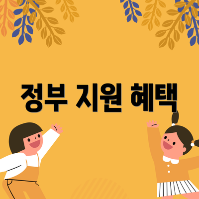 정부 지원 혜택