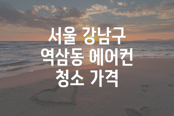 서울 강남구 역삼동 에어컨 청소 가격