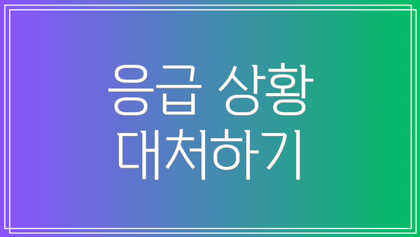 응급 상황 대처하기