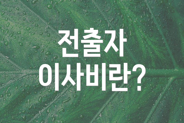 전출자 이사비란?
