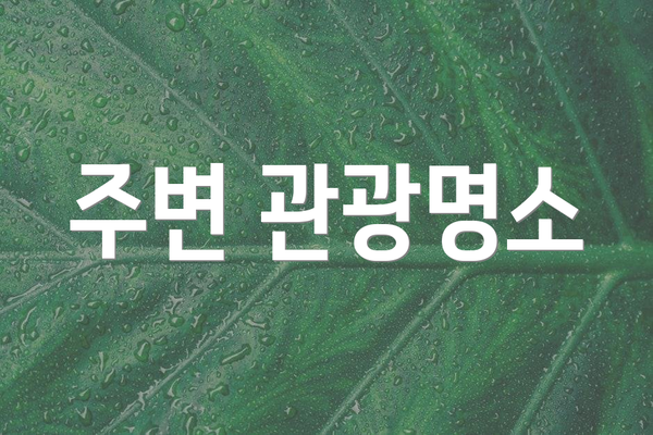 주변 관광명소
