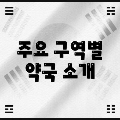 주요 구역별 약국 소개
