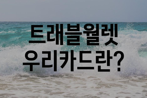 트래블월렛 우리카드란?