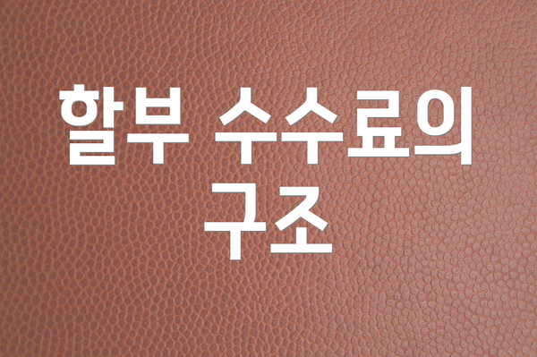 할부 수수료의 구조