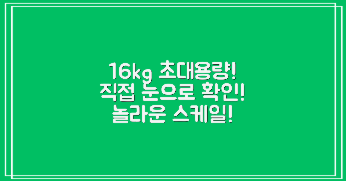 16kg 대용량, 직접 확인하세요!