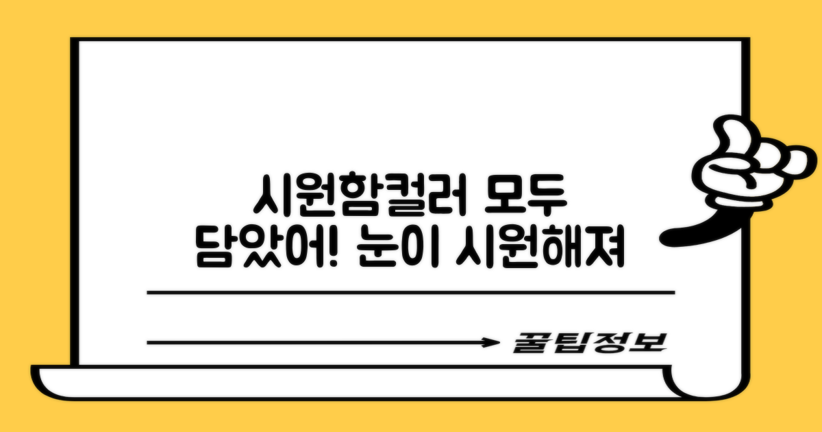 시원함, 컬러, 모두 담다