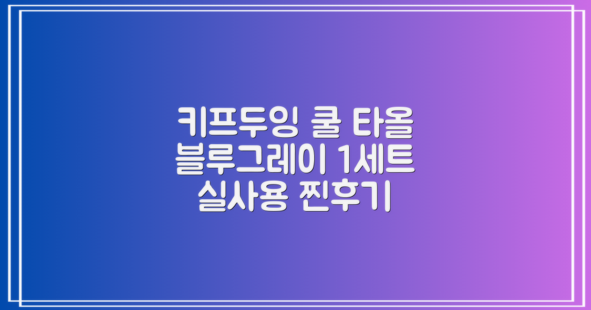 키프두잉 건식 스포츠 쿨 타올 케이스, 블루 + 그레이, 1세트 추천 리뷰